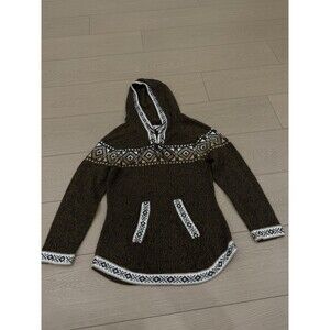 Alpaca Exotic Imports Sweater Brown Black Fair Isle Wool Tunic Small